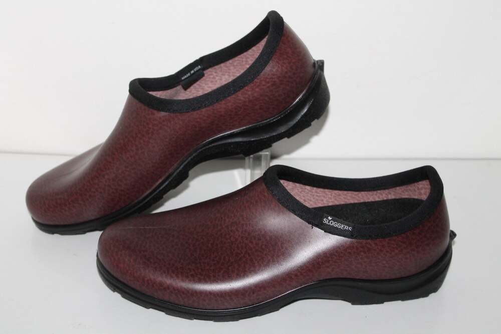 Sloggers Garden Shoes, Womens 11, Brown, Synthetic, Cottagecore, Gardening